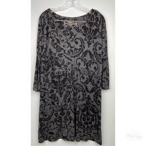 Soma Live Lounge Wear Paisley Adjustable Drawstring Waist Dress Soft Sz L 12-14
